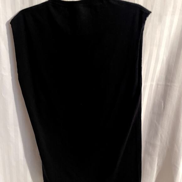 Snapcat T-shirt Men's Medium Fruit of the loom black with cat sleeveless - Picture 5 of 6